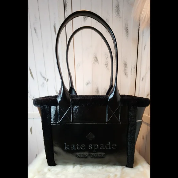NWT Kate Spade Jett Faux Shearling Tote. - Picture 2 of 12